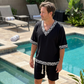 👕☀️2-teiliges Set aus Freizeit-Oberteil und Shorts für Herren – Lässiger Komfort und Stil 🔥