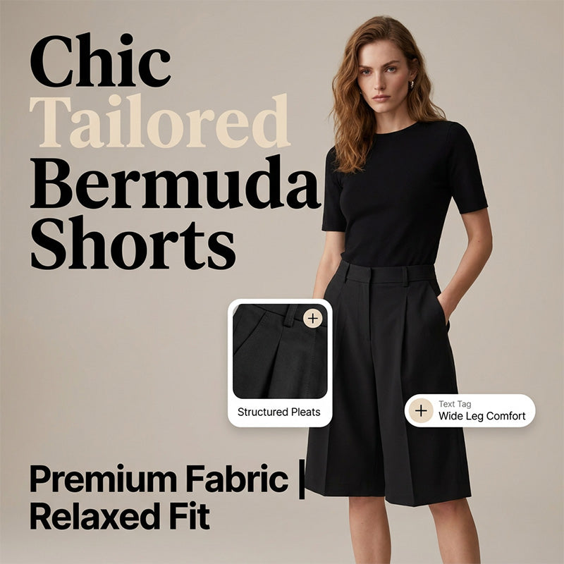 👖🌿 Damen-Bermudashorts in lockerer Passform – 55% RABATT! Bequeme Shorts, perfekte Länge – ideal für warme Tage & Freizeit. 🔥☀️