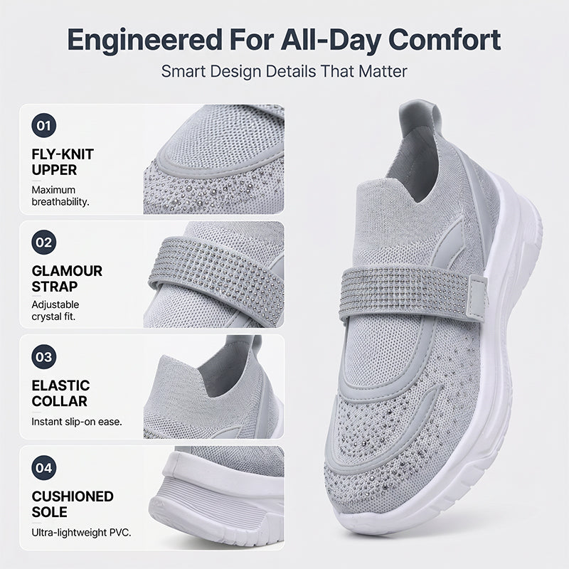 Atmungsaktive Mesh-Sneaker für Damen im Freizeitstil