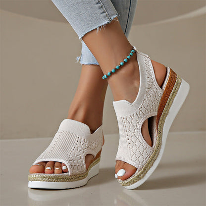 Atmungsaktive Plateau-Sandalen für Damen im Freizeitstil