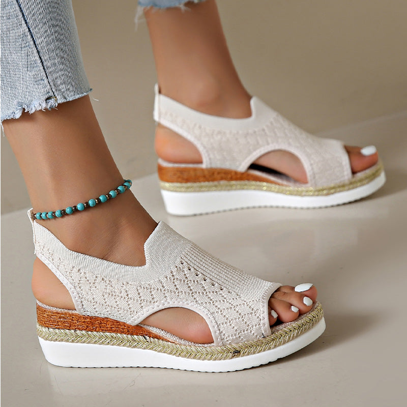 Atmungsaktive Plateau-Sandalen für Damen im Freizeitstil