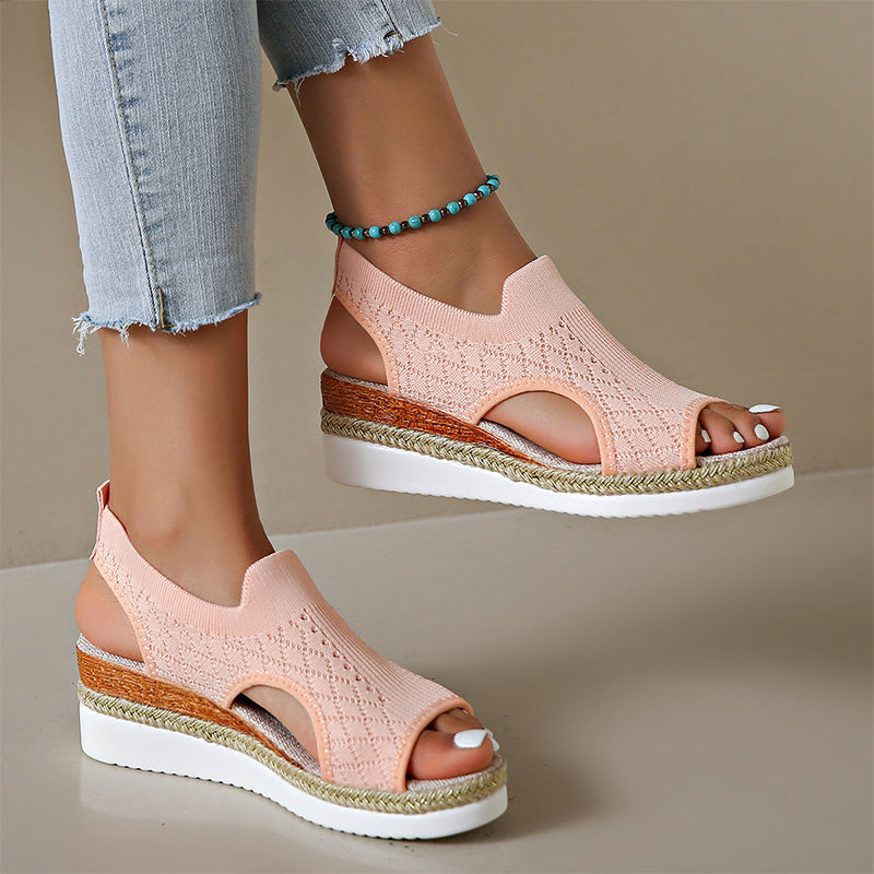 Atmungsaktive Plateau-Sandalen für Damen im Freizeitstil