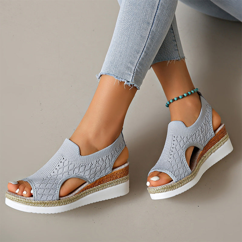 Atmungsaktive Plateau-Sandalen für Damen im Freizeitstil