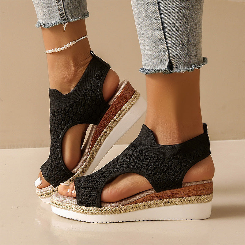 Atmungsaktive Plateau-Sandalen für Damen im Freizeitstil