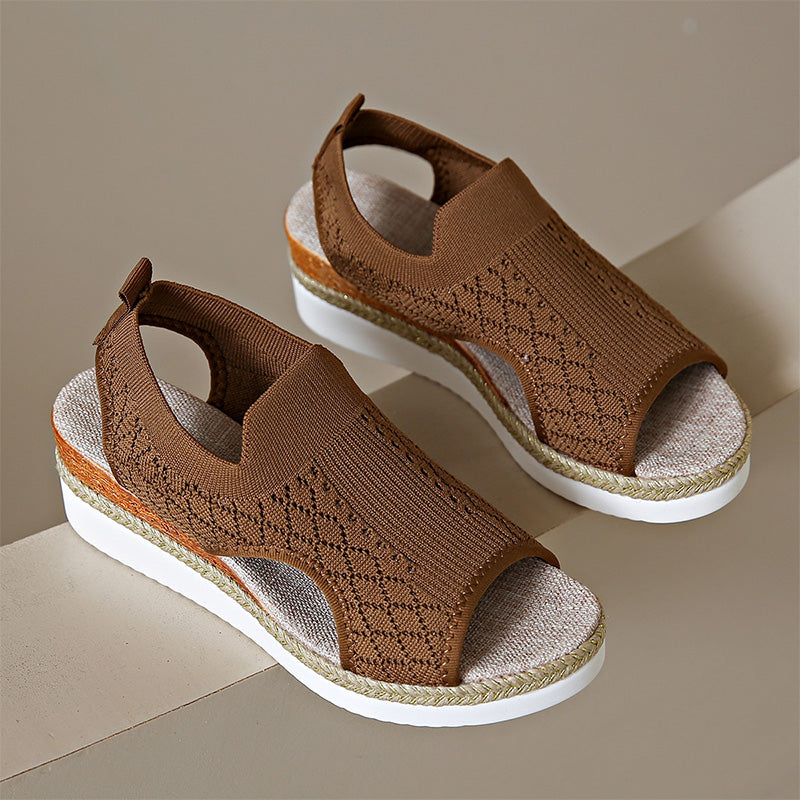 Atmungsaktive Plateau-Sandalen für Damen im Freizeitstil