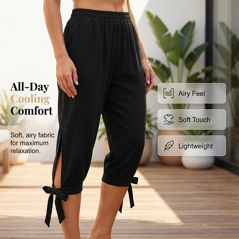 Caprihose für Damen mit elastischem Bund im Freizeitstil