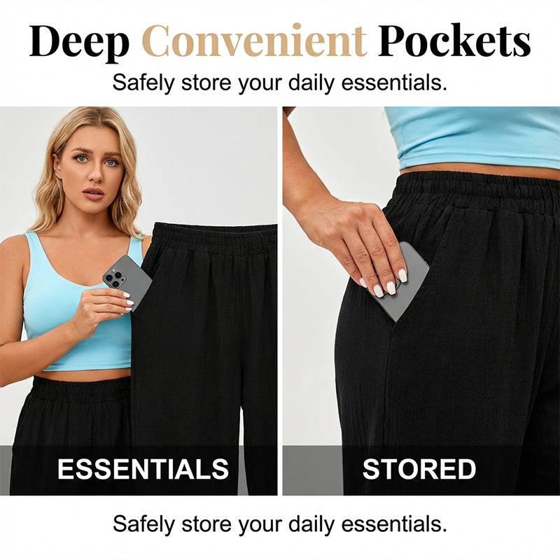 Caprihose für Damen mit elastischem Bund im Freizeitstil