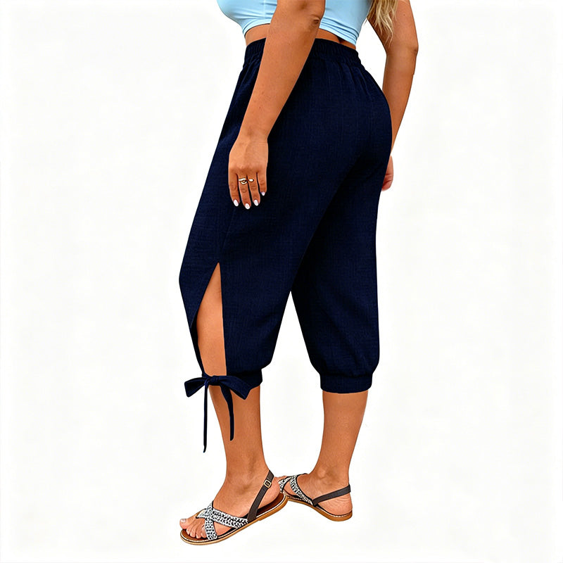 Caprihose für Damen mit elastischem Bund im Freizeitstil