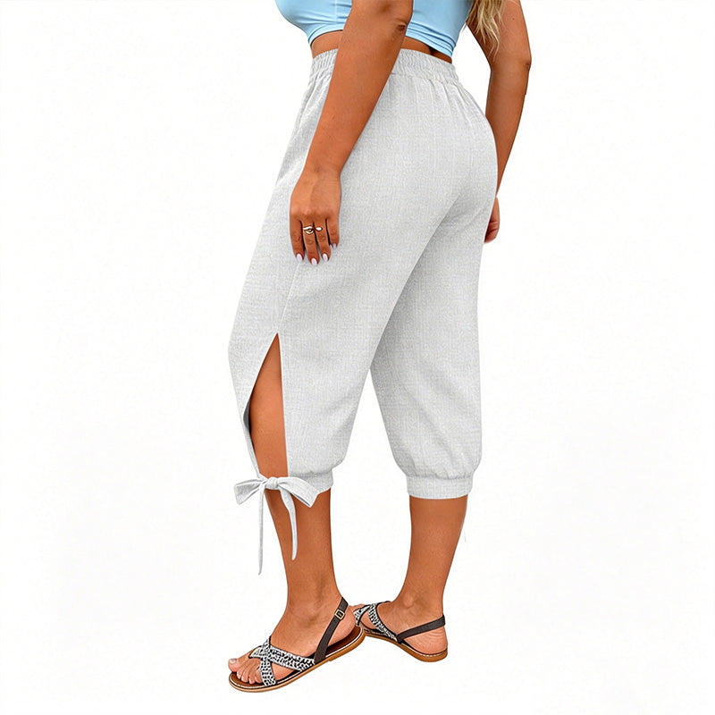 Caprihose für Damen mit elastischem Bund im Freizeitstil