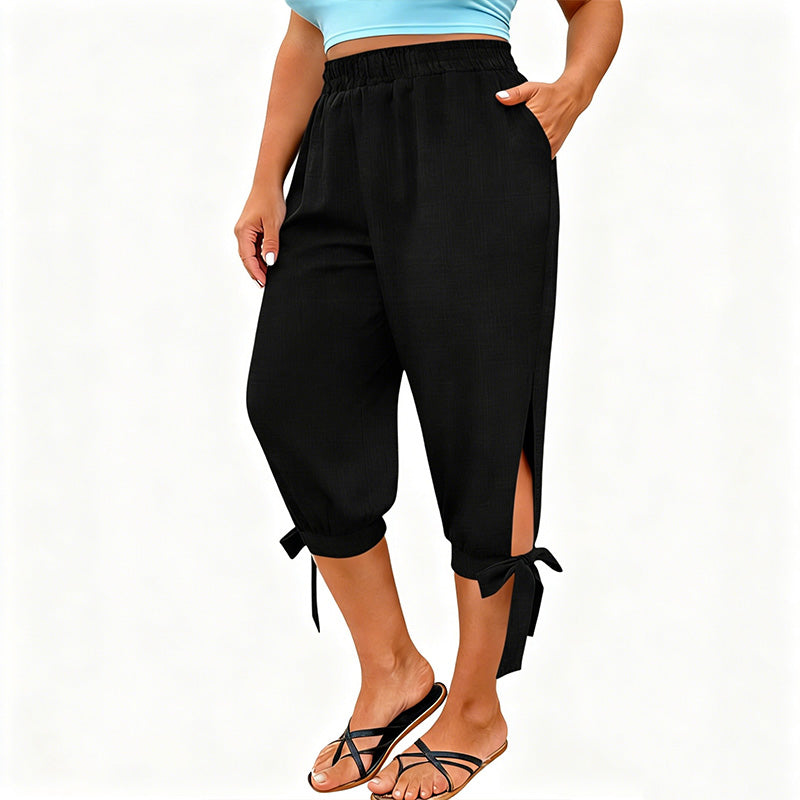 Caprihose für Damen mit elastischem Bund im Freizeitstil