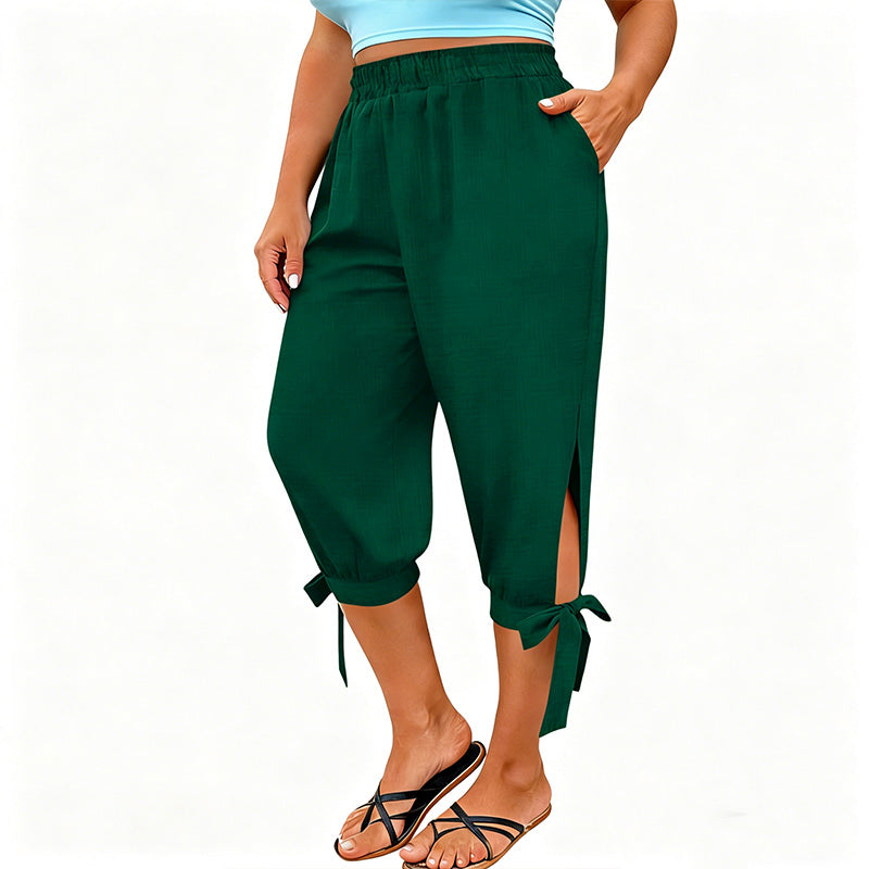 Caprihose für Damen mit elastischem Bund im Freizeitstil