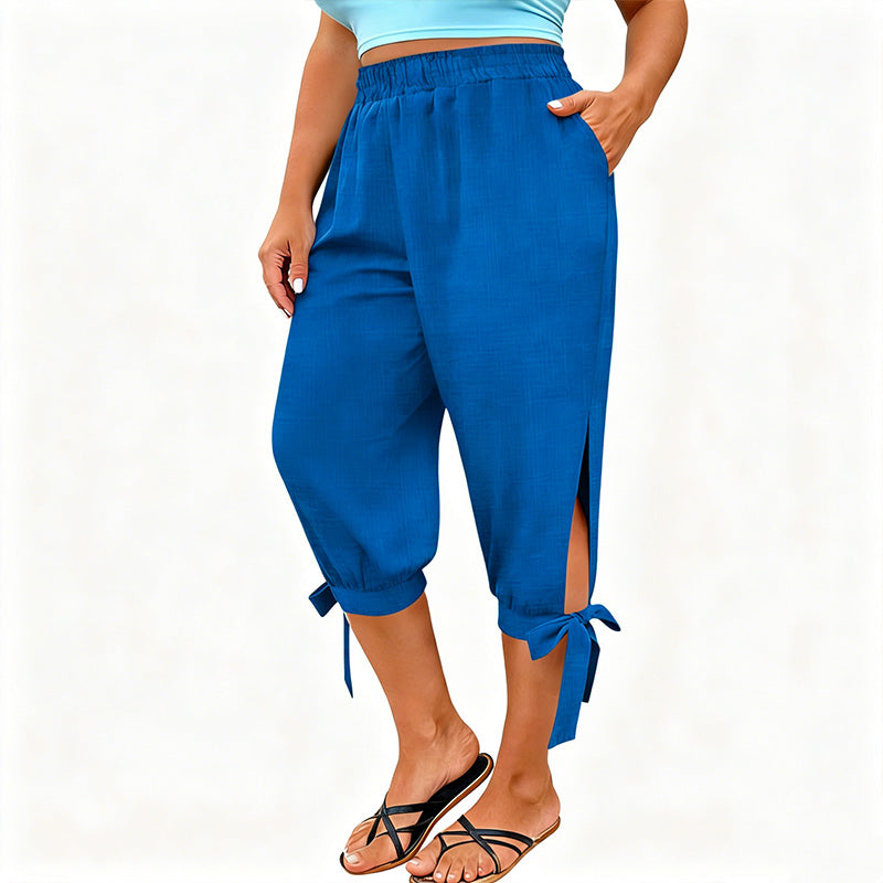 Caprihose für Damen mit elastischem Bund im Freizeitstil