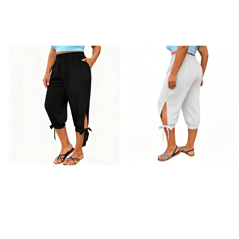 Caprihose für Damen mit elastischem Bund im Freizeitstil