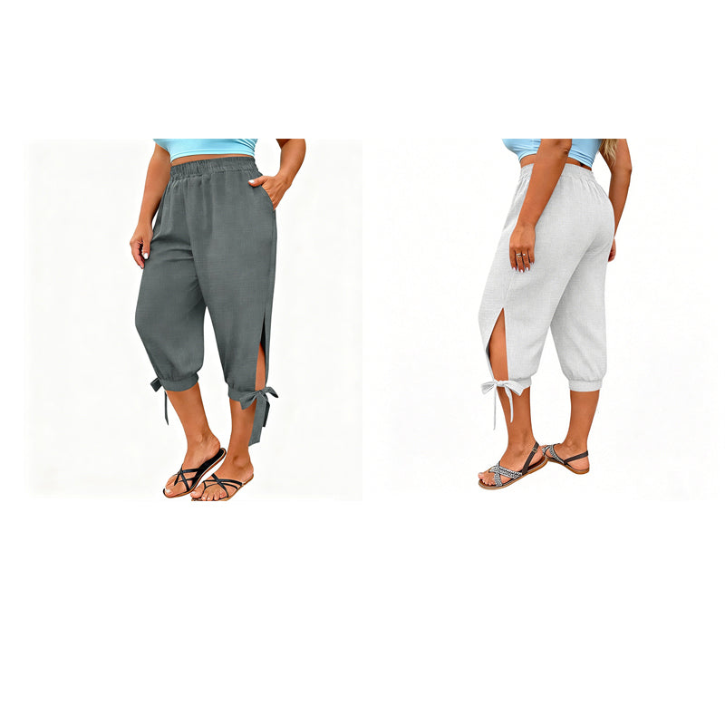 Caprihose für Damen mit elastischem Bund im Freizeitstil