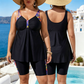 🔥 Letzter Tag! 50% Rabatt Damen Einteiler Badeanzug mit Bauchweg-Effekt ✨ Elegant geraffter Badeanzug mit V-Ausschnitt für Strand & Pool