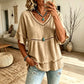 Damen Boho-Fransen-Oberteil mit Cutout