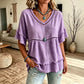 Damen Boho-Fransen-Oberteil mit Cutout