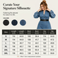 👗Figurbetontes Stehkragen-Denim-Midi-Kleid – Elegante Alltagsschick✨