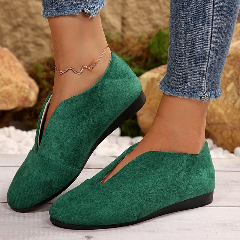 Damen V-Cut flache Schuhe