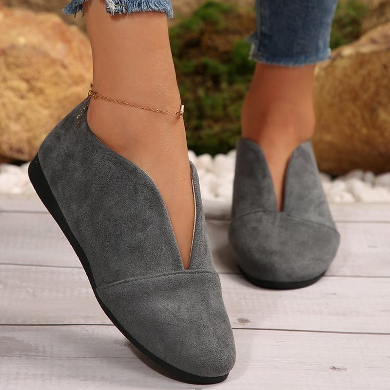 Damen V-Cut flache Schuhe
