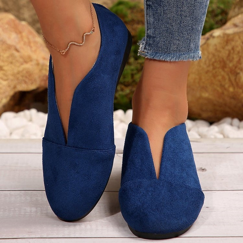 Damen V-Cut flache Schuhe