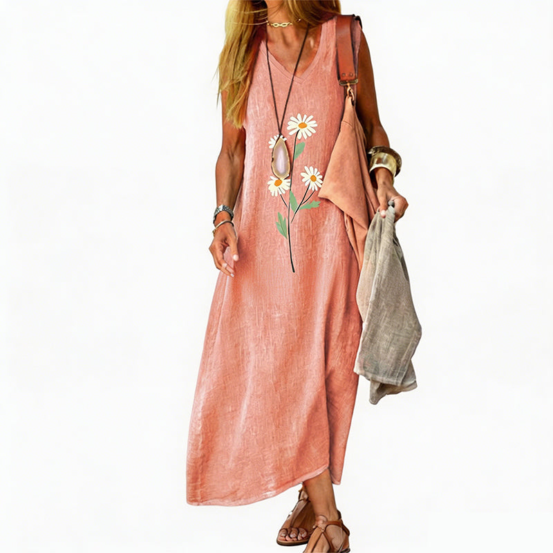 👗 50% RABATT! 🌼 Ärmelloses Sommerkleid mit Gänseblümchenprint für Damen – Leicht, luftig & romantisch – Perfekt für Strand, Gartenpartys oder heiße Sommertage – verspielt und bequem ✨☀️
