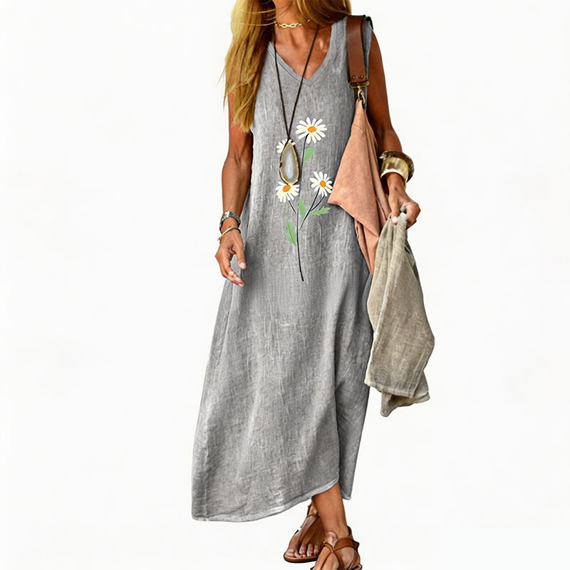 👗 50% RABATT! 🌼 Ärmelloses Sommerkleid mit Gänseblümchenprint für Damen – Leicht, luftig & romantisch – Perfekt für Strand, Gartenpartys oder heiße Sommertage – verspielt und bequem ✨☀️