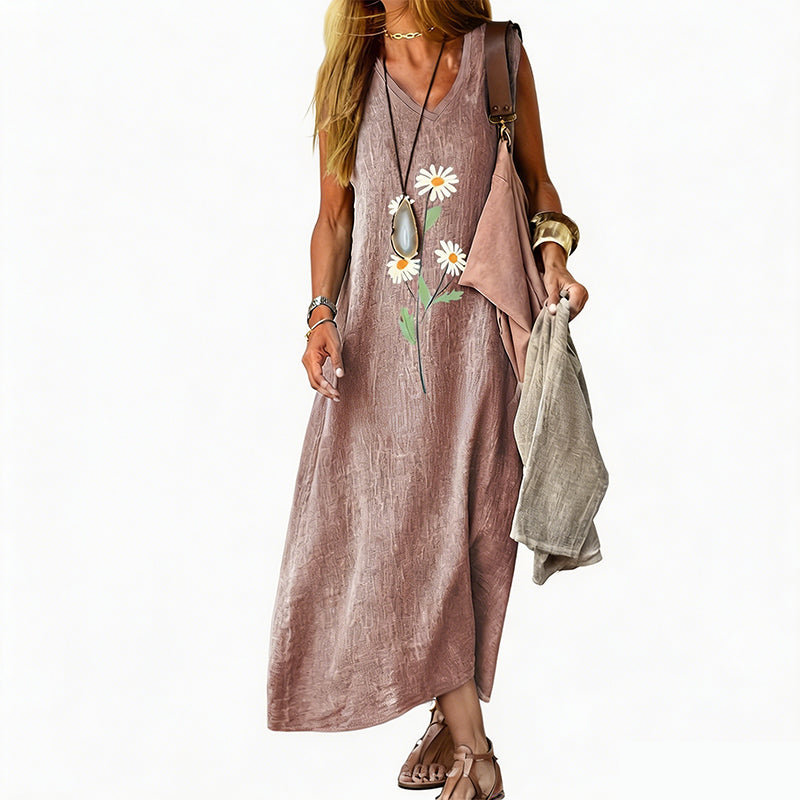 👗 50% RABATT! 🌼 Ärmelloses Sommerkleid mit Gänseblümchenprint für Damen – Leicht, luftig & romantisch – Perfekt für Strand, Gartenpartys oder heiße Sommertage – verspielt und bequem ✨☀️
