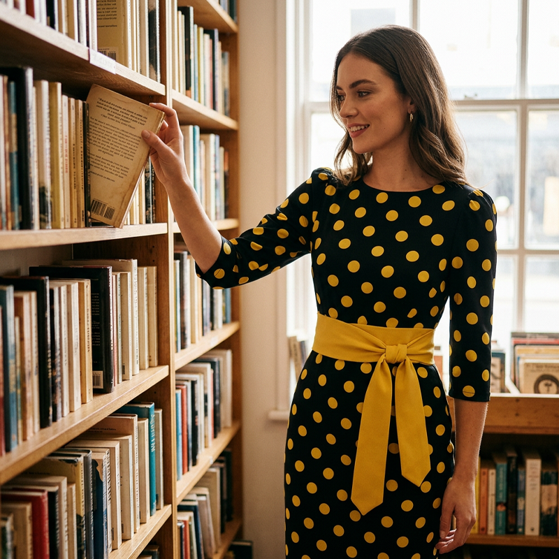 👗🌸 Elegantes Retro-Polka-Kleid – zeitlos und feminin