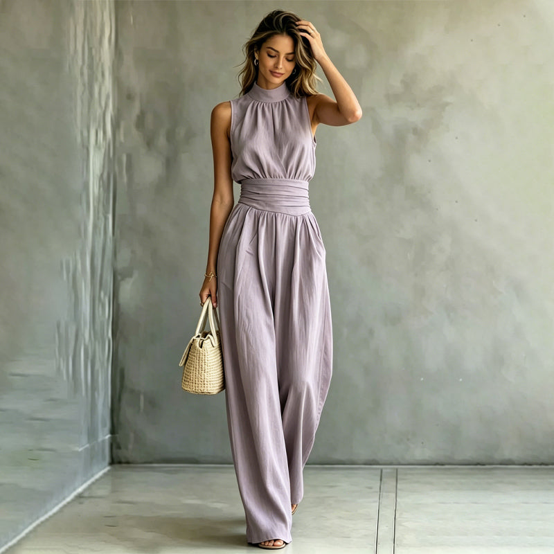 ✨Ärmelloser, weit geschnittener Jumpsuit mit Neckholder
