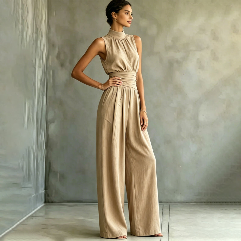✨Ärmelloser, weit geschnittener Jumpsuit mit Neckholder