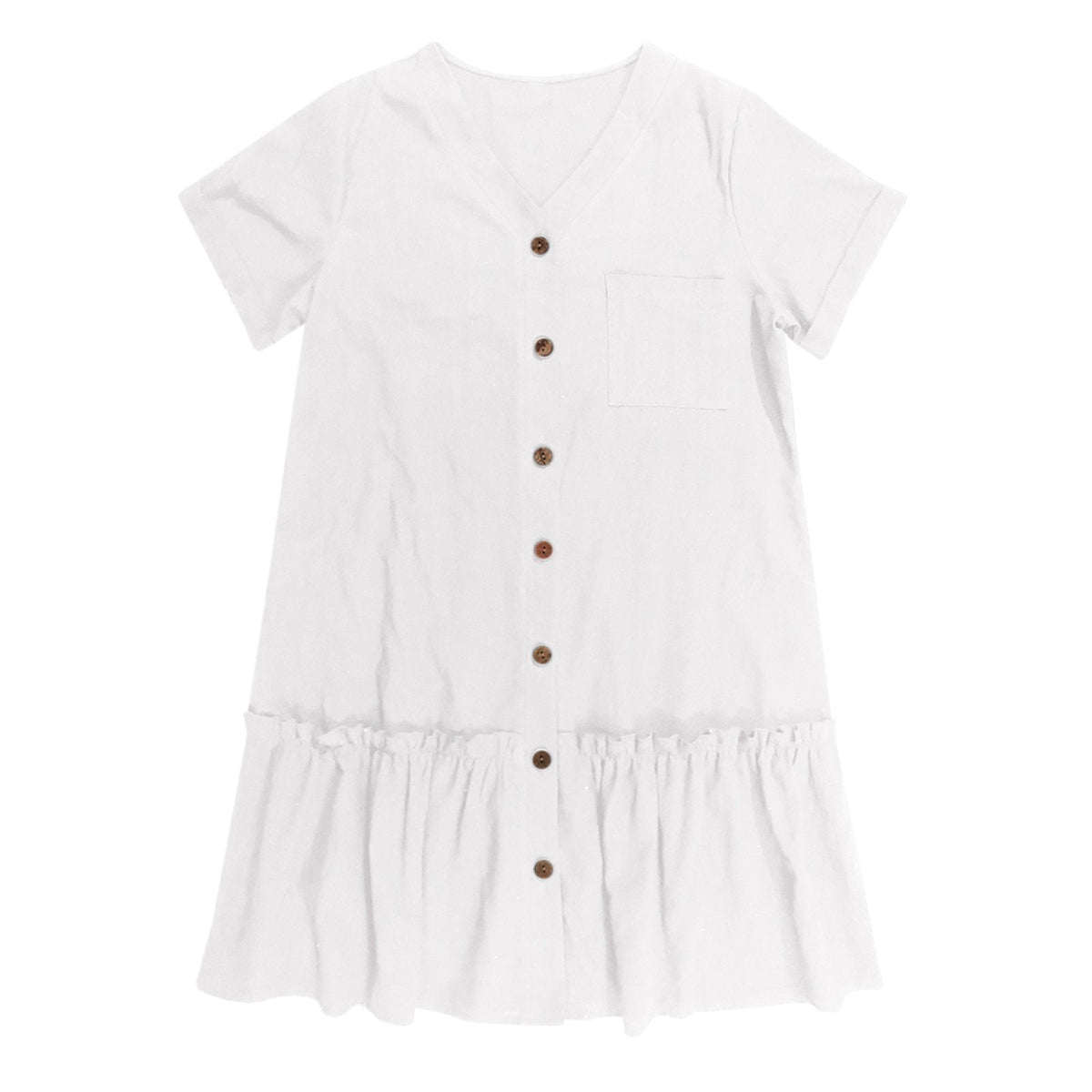 ⌛Zeitlich begrenztes Angebot – Lässiges Kleid aus Baumwoll-Leinen-Mischgewebe