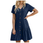 ⌛Zeitlich begrenztes Angebot – Lässiges Kleid aus Baumwoll-Leinen-Mischgewebe