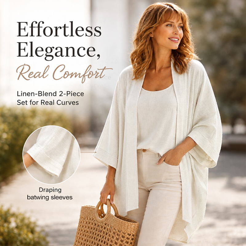 🌺2-teiliges Set aus Tanktop und Strickjacke für Damen