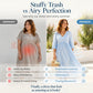 Maxikleid für Damen mit V-Ausschnitt und 3/4-Ärmeln