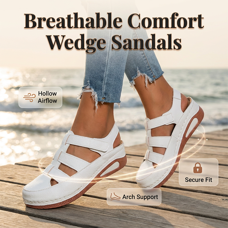 Atmungsaktive, bequeme Keilsandalen