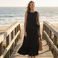 Ärmelloses Maxikleid mit Rüschen für Damen
