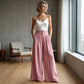 👖 ZEITLICH BEGRENZT 50% RABATT! ✨ Damen Hochbund Plissee Weites Bein Hose – Fließender Schnitt, Seitentaschen, Vielseitig 🌿