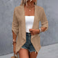 Lässige, strukturierte Damen-Strickjacke mit offener Vorderseite