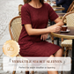 ⌛Zeitlich begrenztes Angebot – Rundhalsausschnitt-Kleid für Damen mit Struktur und knielanger Länge