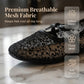 Damen Französische Mesh-Flats mit Schleife