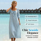 👗🌸 Midikleid für Damen mit Schleife und quadratischem Ausschnitt