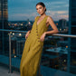 Damen ärmelloser V-Ausschnitt Jumpsuit mit Taschen