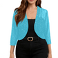 Damen schimmernde Mesh-Cardigan mit offenem Vorderteil