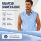 Herren Sommer ärmelloses Button-Down-Hemd