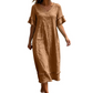 📢📢 Alle tragen es – noch nicht? Jetzt 50%! Locker sitzendes Midi-Kleid für Damen mit V-Ausschnitt und Quasten