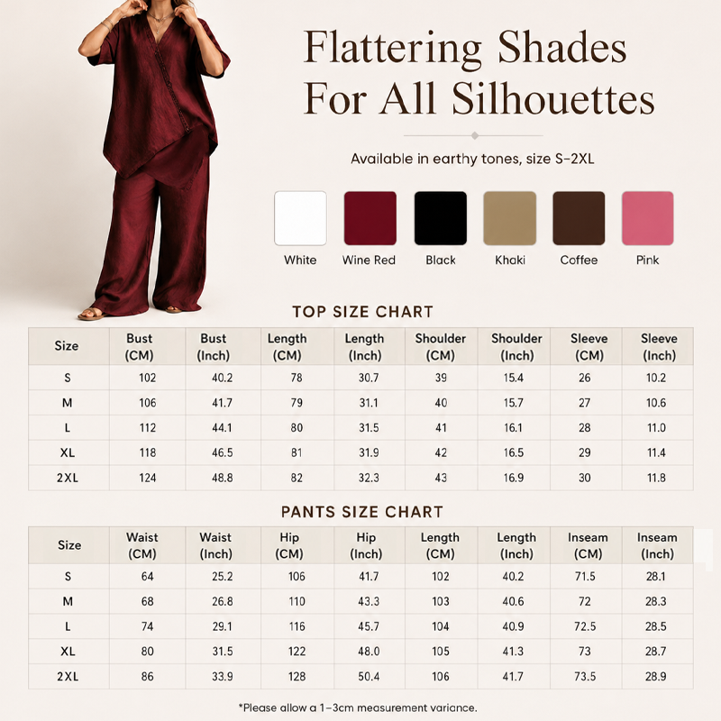 🚨 Eilmeldung: 50% endet heute Nacht! Set aus asymmetrischem Oberteil und Hose mit weitem Bein für Damen