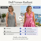 Elegantes Damenkleid mit V-Ausschnitt, Farbverlauf und Taschen