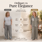 Set aus Pailletten-Bluse und Hose mit weitem Bein für Damen