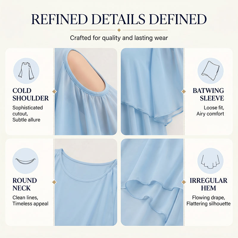 ⌛Zeitlich begrenztes Angebot – Damen Sommer Cold-Shoulder-Rüschen-Oberteil